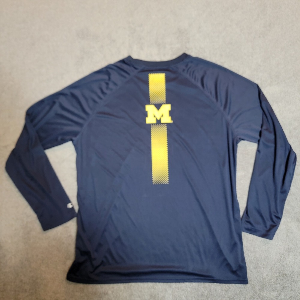 University of Michigan Wolverines Champion Performance Long Sleeve Navy Men's XL - Picture 5 of 5